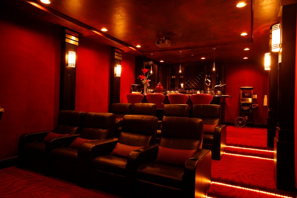 luxury custom home las vegas interior theater