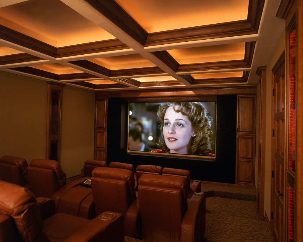 luxury custom home las vegas interior theater