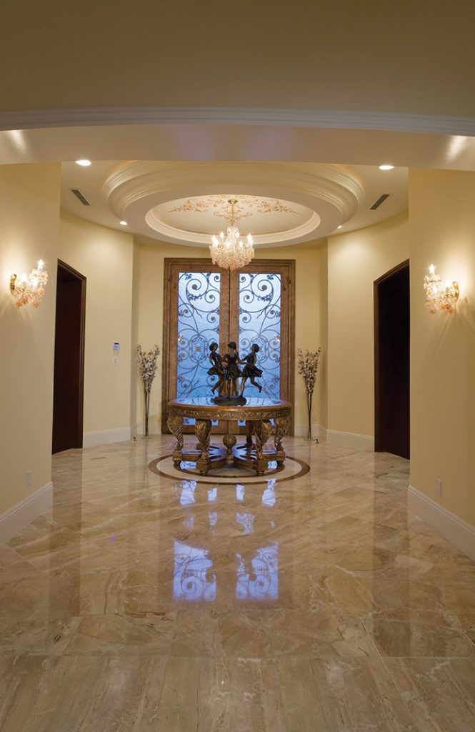 luxury custom home las vegas interior entryway