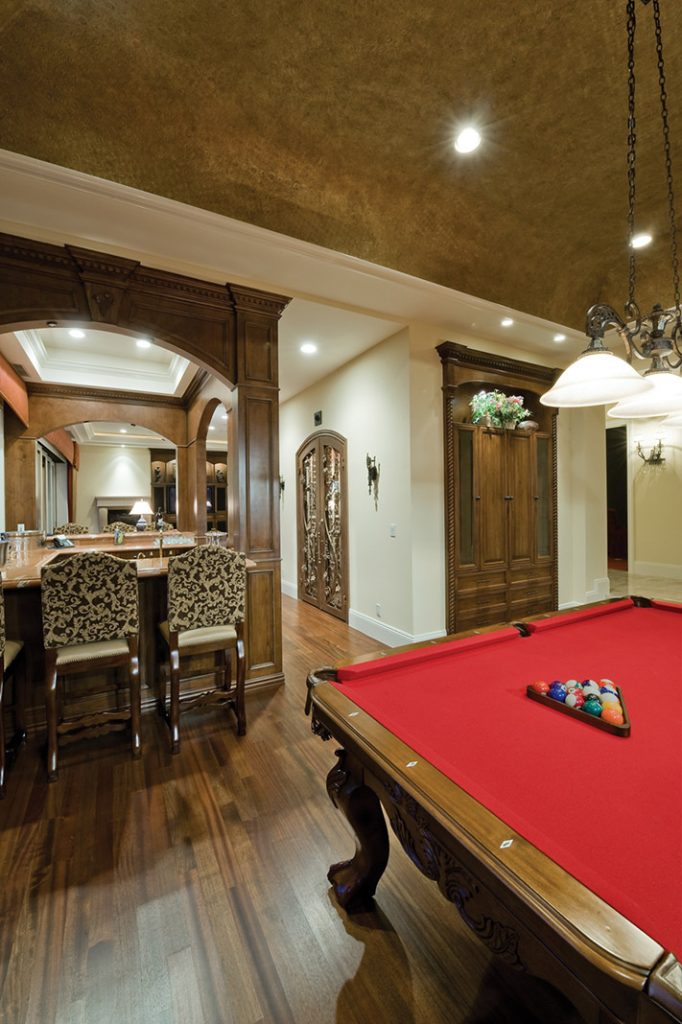 luxury custom home las vegas interior pool table