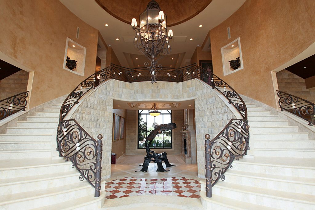 luxury custom home las vegas interior staircase