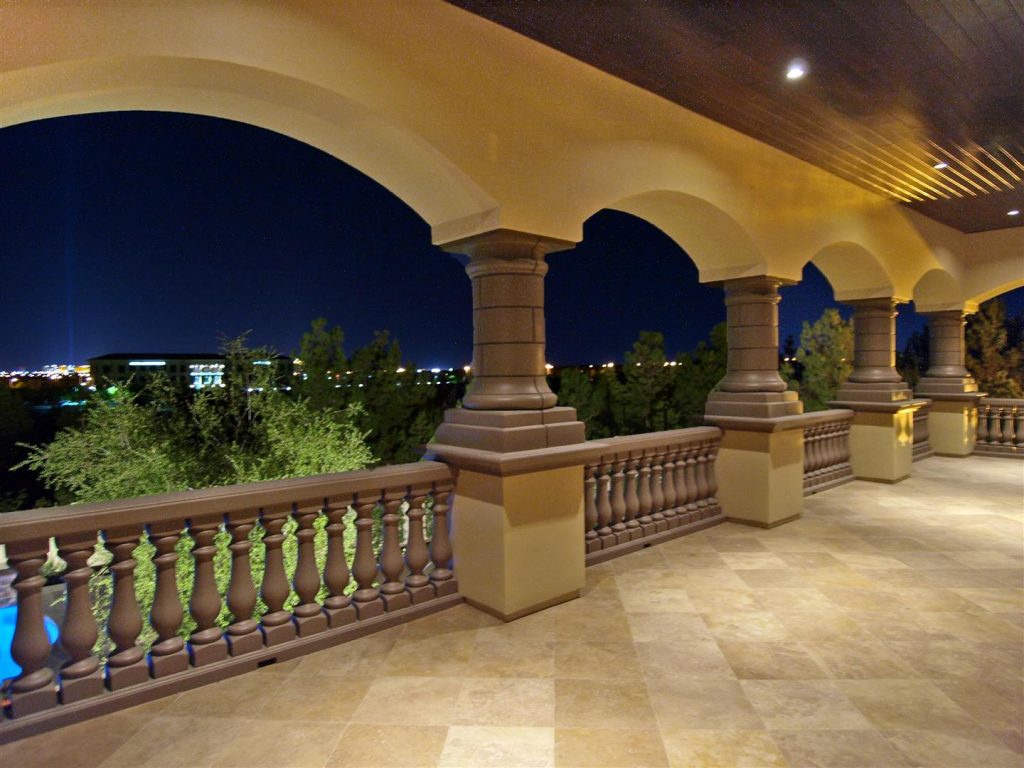 luxury custom home las vegas exterior balcony