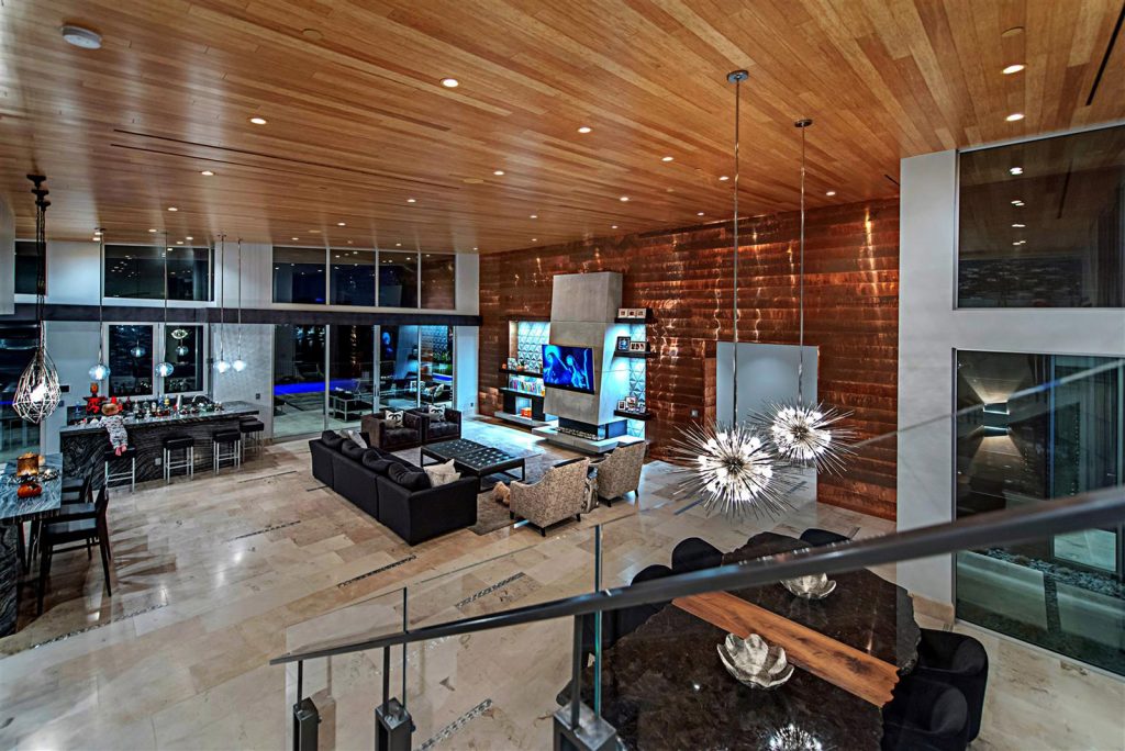 luxury custom home las vegas interior living room