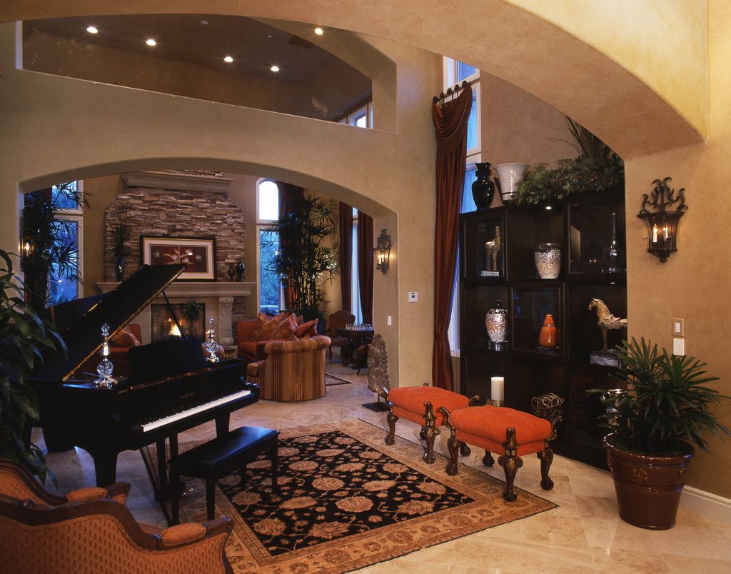 luxury custom home las vegas interior great room