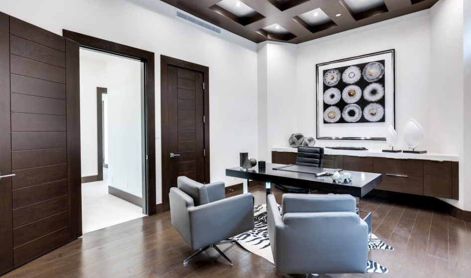luxury custom home las vegas interior office