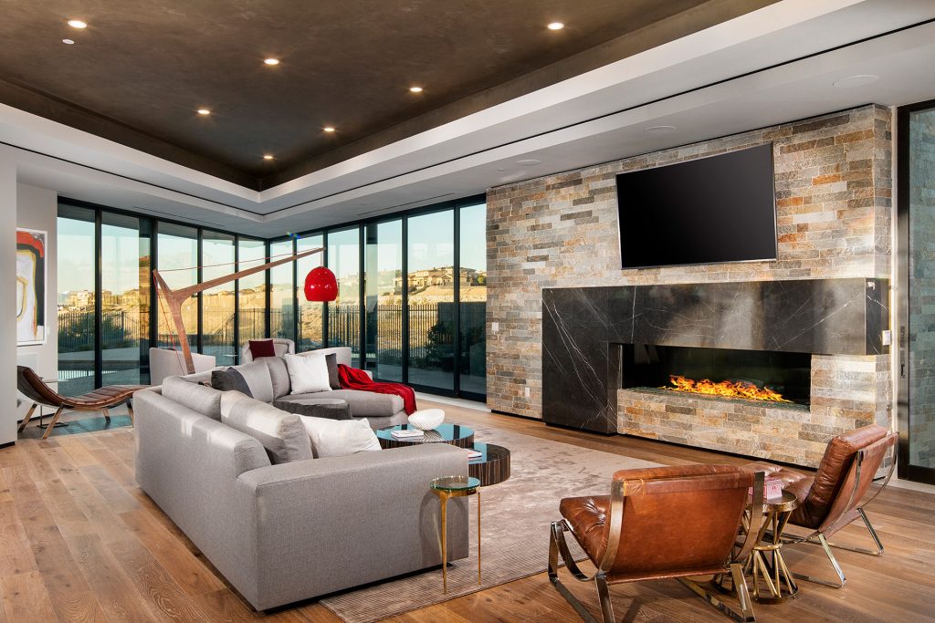 luxury custom home las vegas interior living room