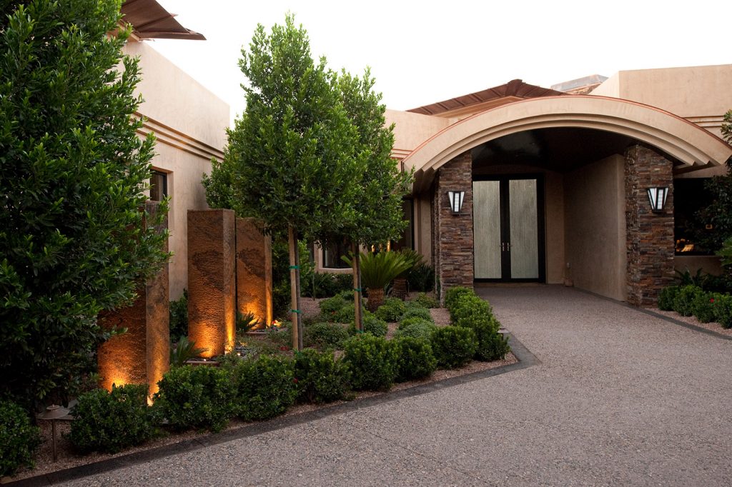 luxury custom home las vegas exterior entrance