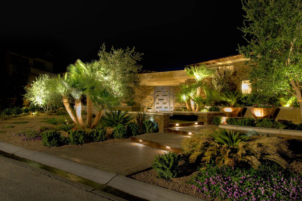 luxury custom home las vegas exterior entrance