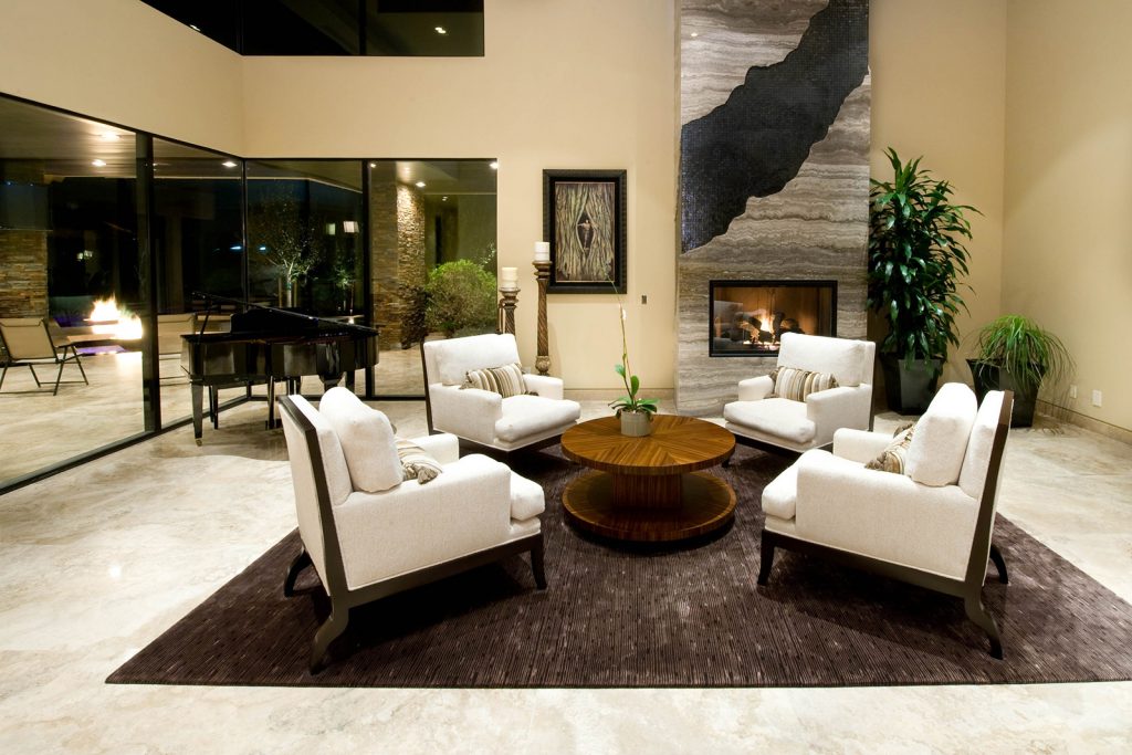 luxury custom home las vegas interior living room