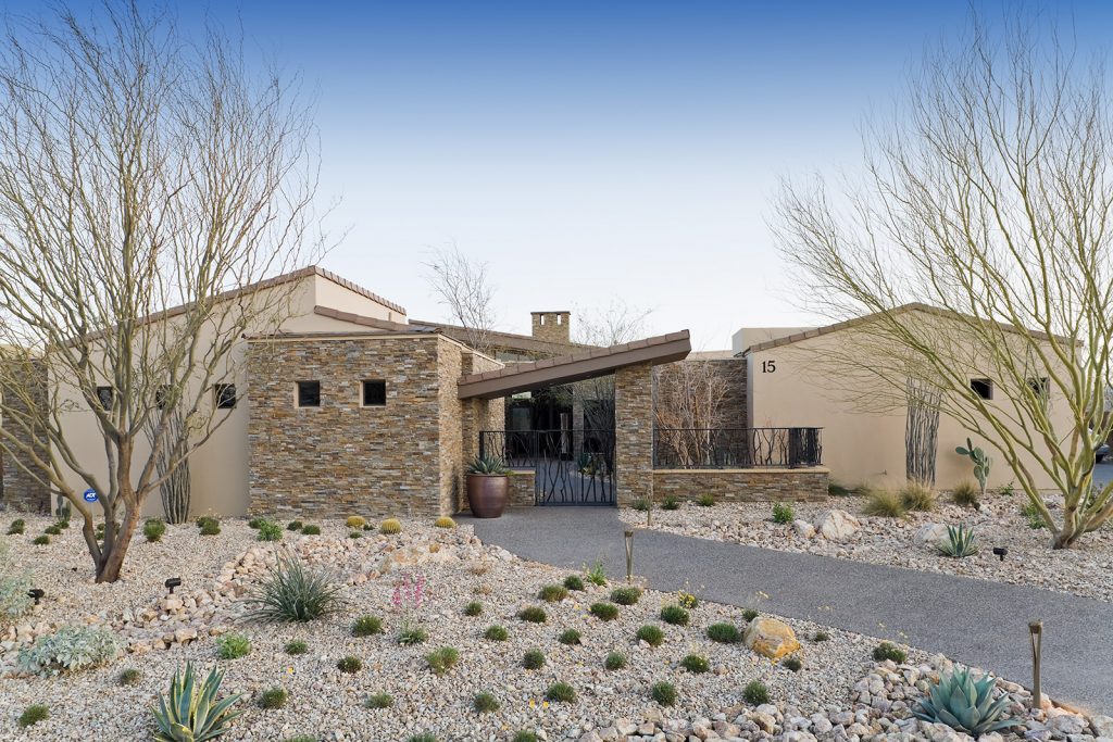 luxury custom home las vegas exterior entrance
