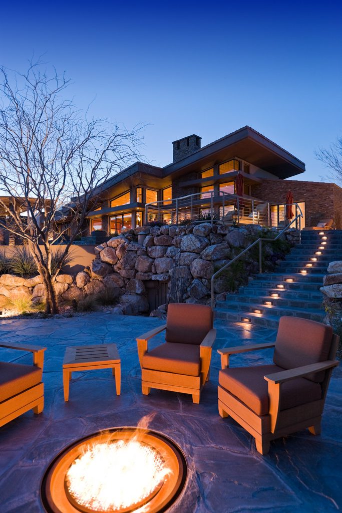 luxury custom home las vegas exterior backyard