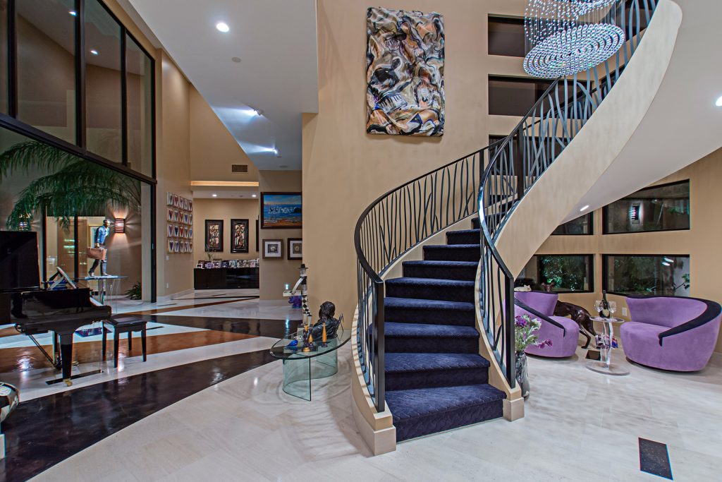 luxury custom home las vegas interior stairway