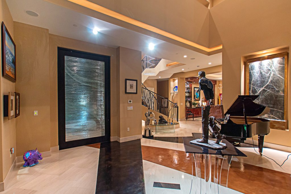 luxury custom home las vegas interior entrance