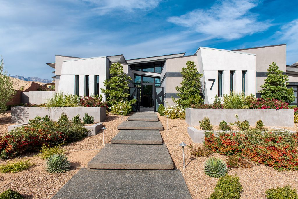 custom home las vegas exterior front