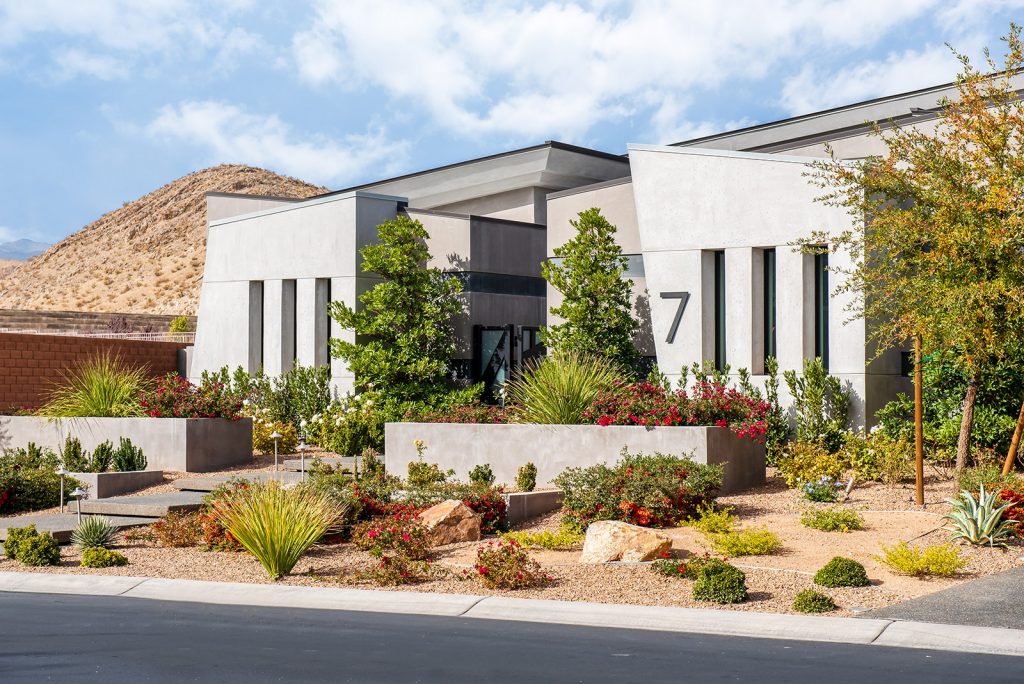 custom home las vegas exterior front