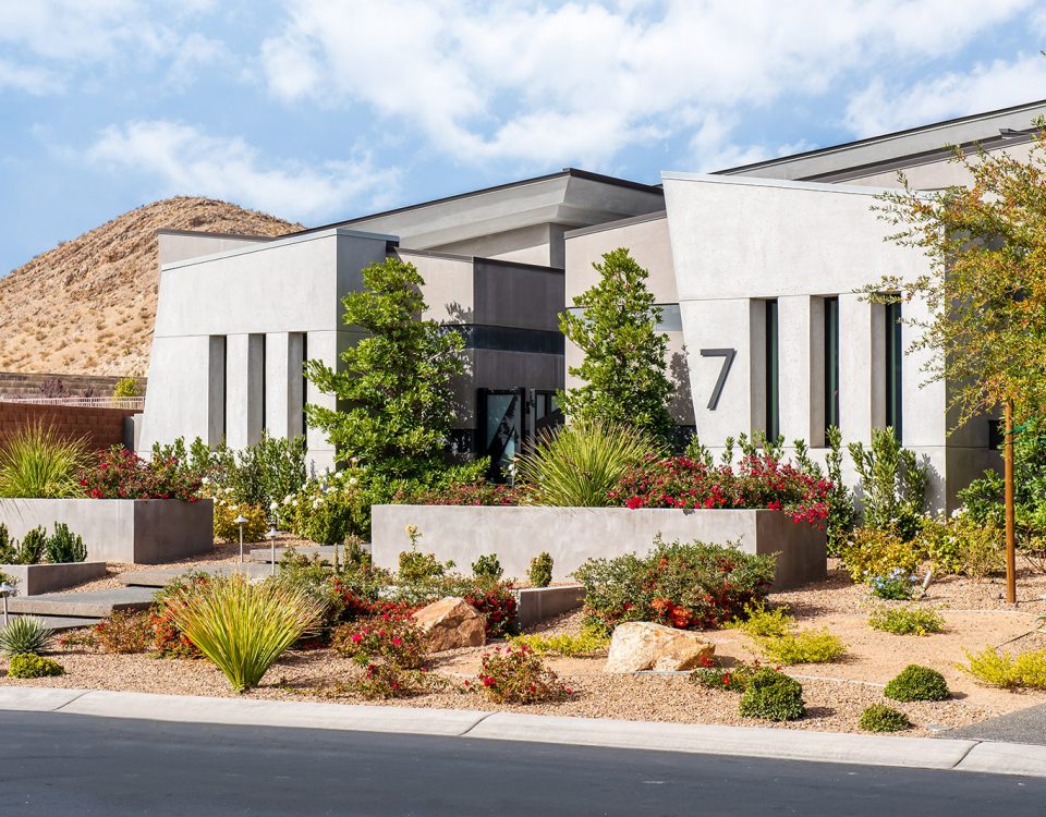 custom home las vegas exterior front