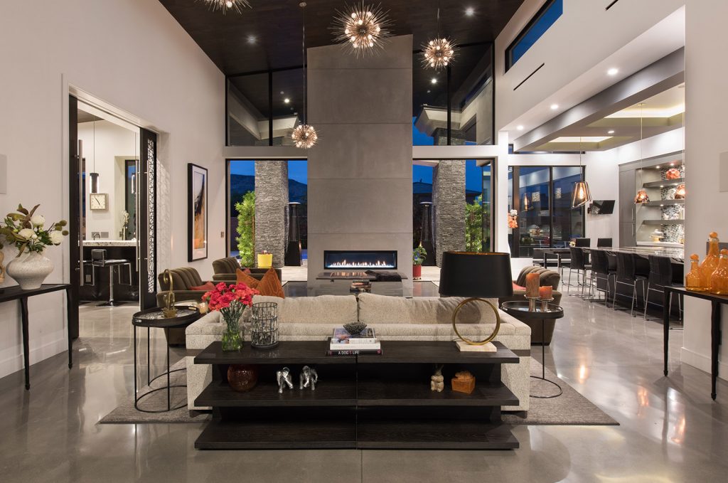custom home las vegas interior great room