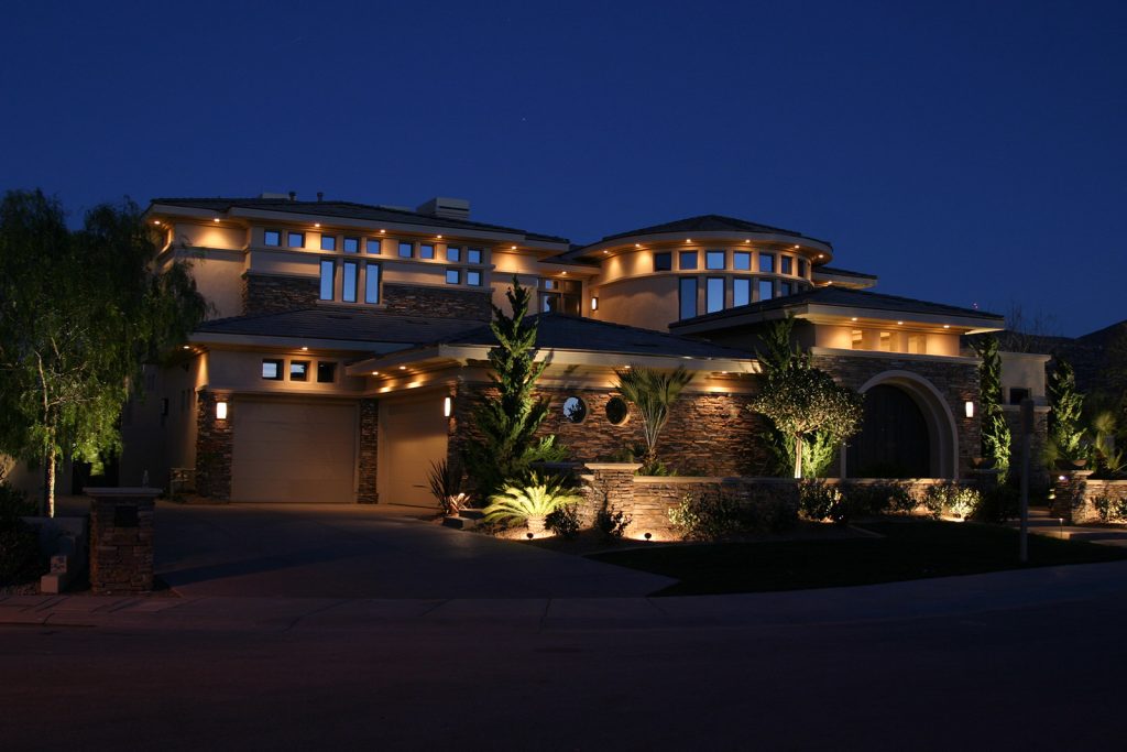 luxury custom home las vegas exterior front view