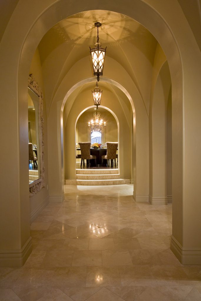 luxury custom home las vegas interior hallway
