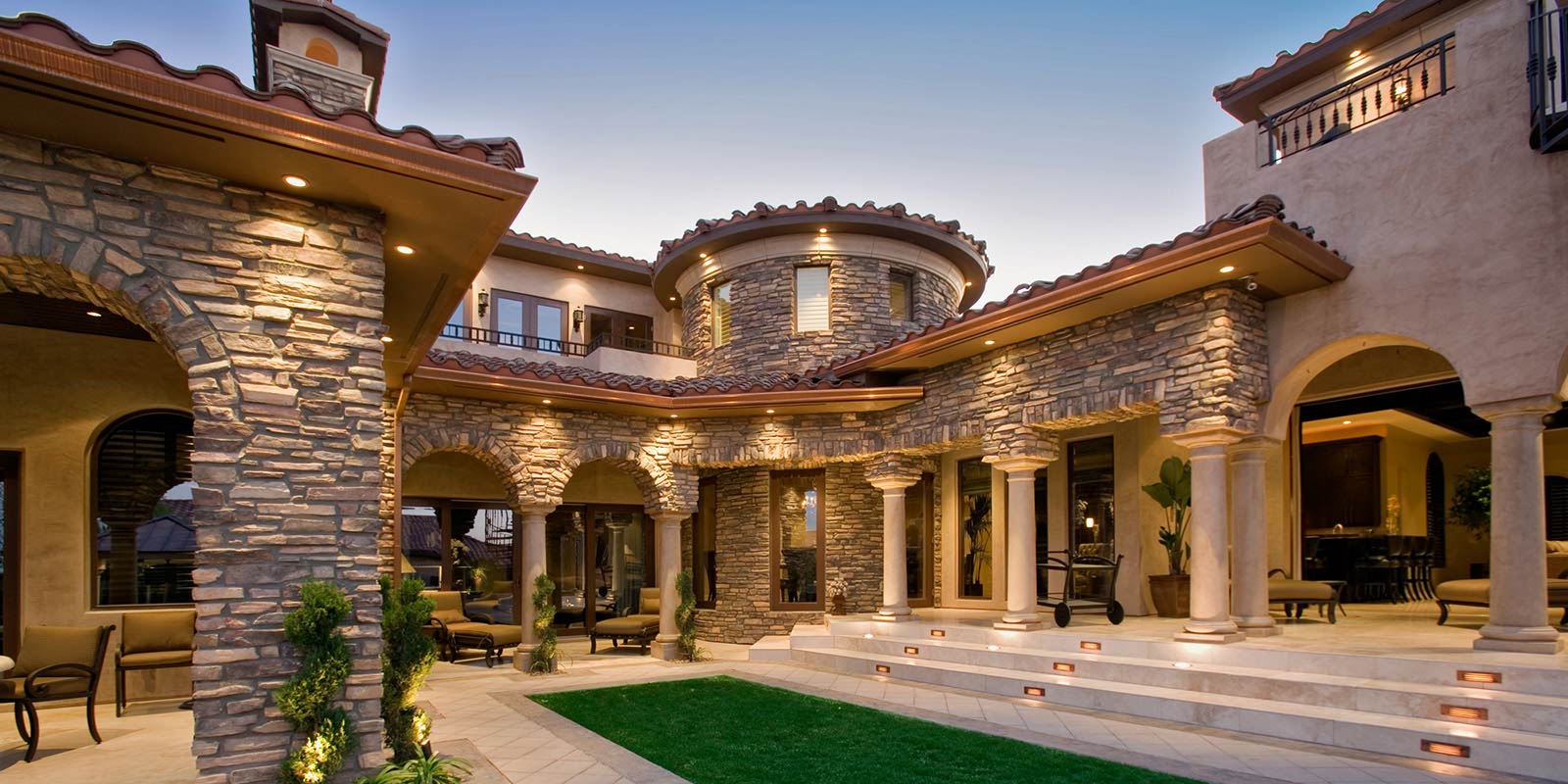 luxury custom home las vegas exterior view