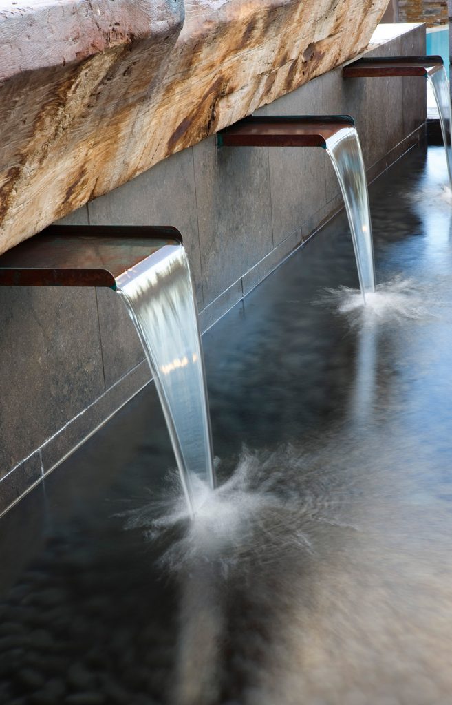 luxury custom home las vegas exterior fountain