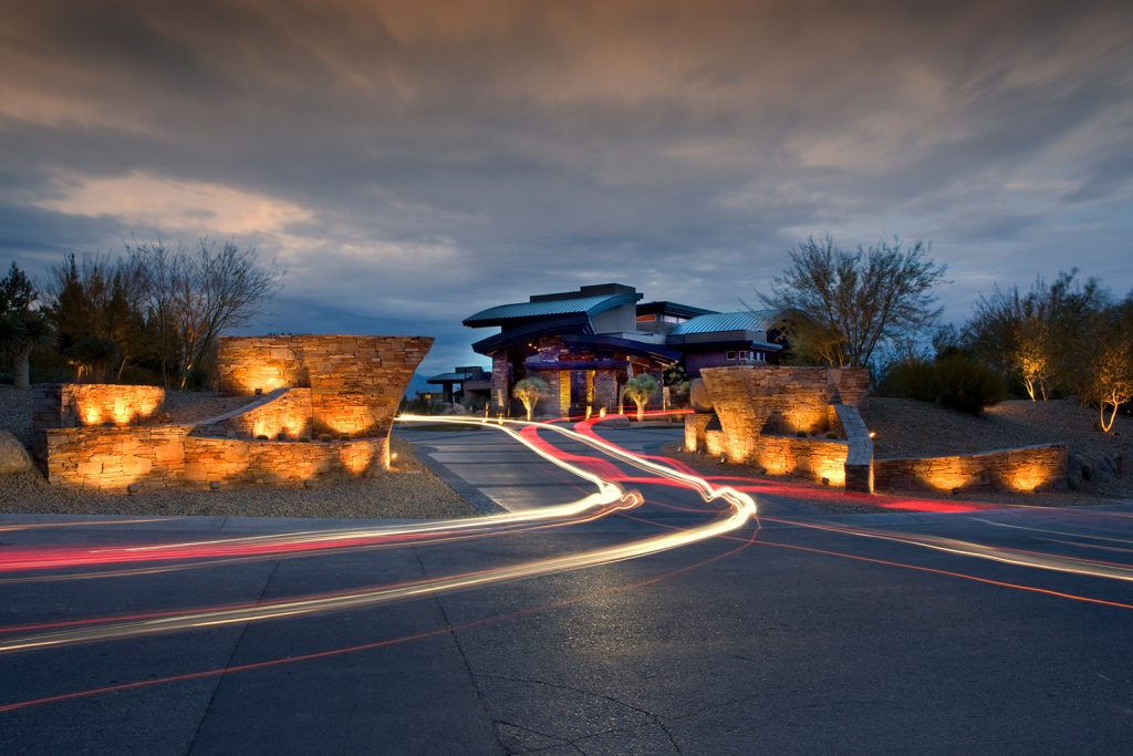 luxury custom home las vegas exterior entrance