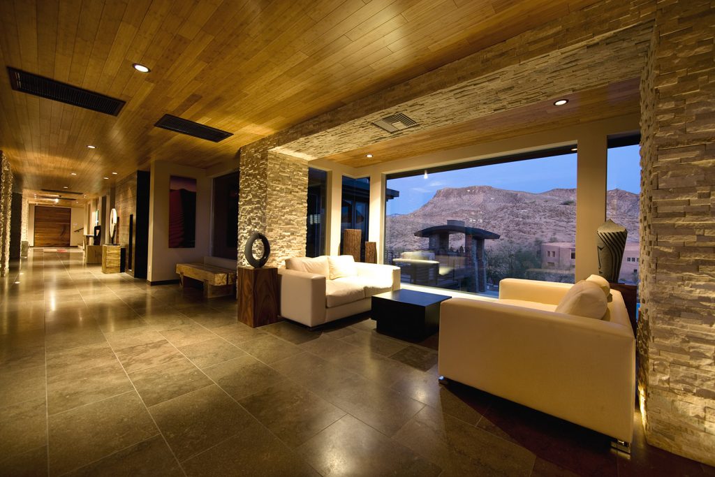 luxury custom home las vegas interior hallway