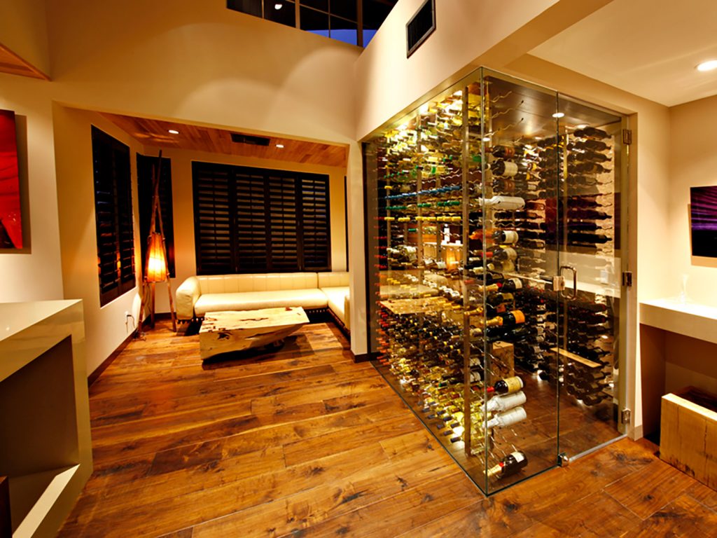 luxury custom home las vegas interior wine cellar