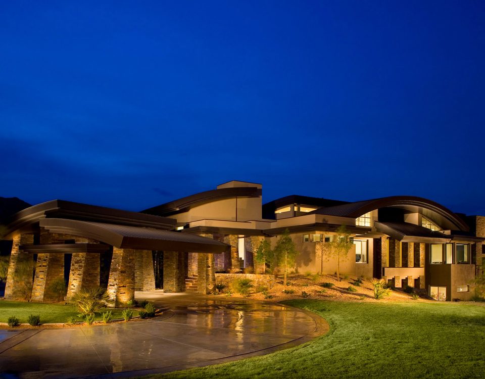 luxury custom home las vegas exterior entrance