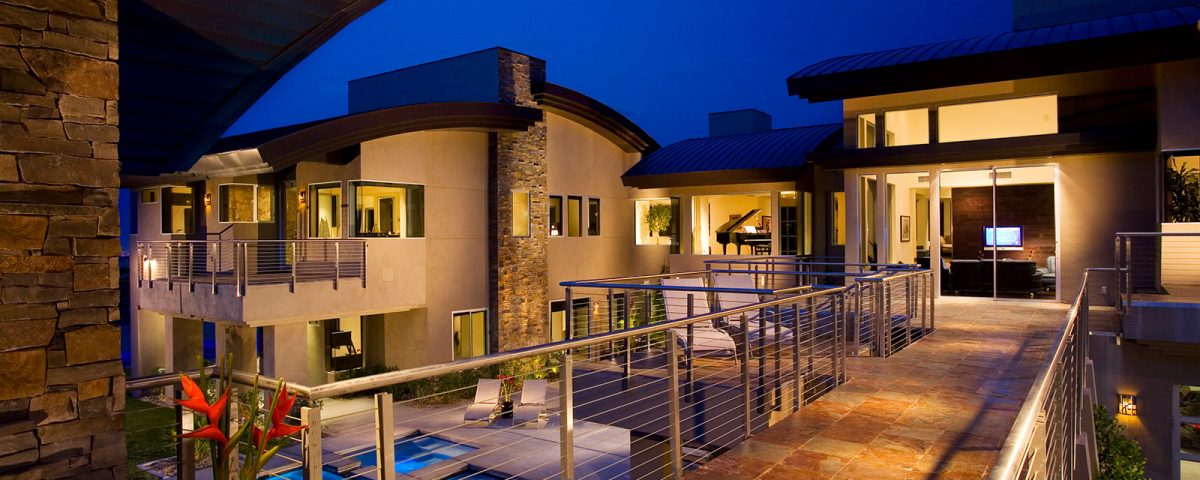 luxury custom home las vegas exterior hallway