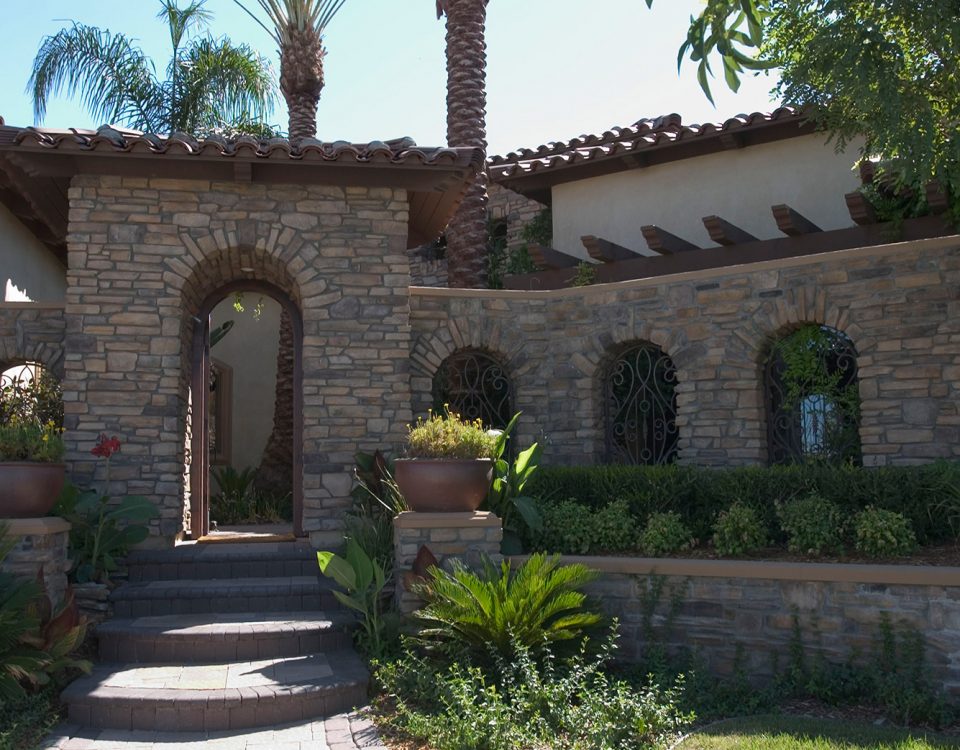luxury custom home las vegas exterior entrance