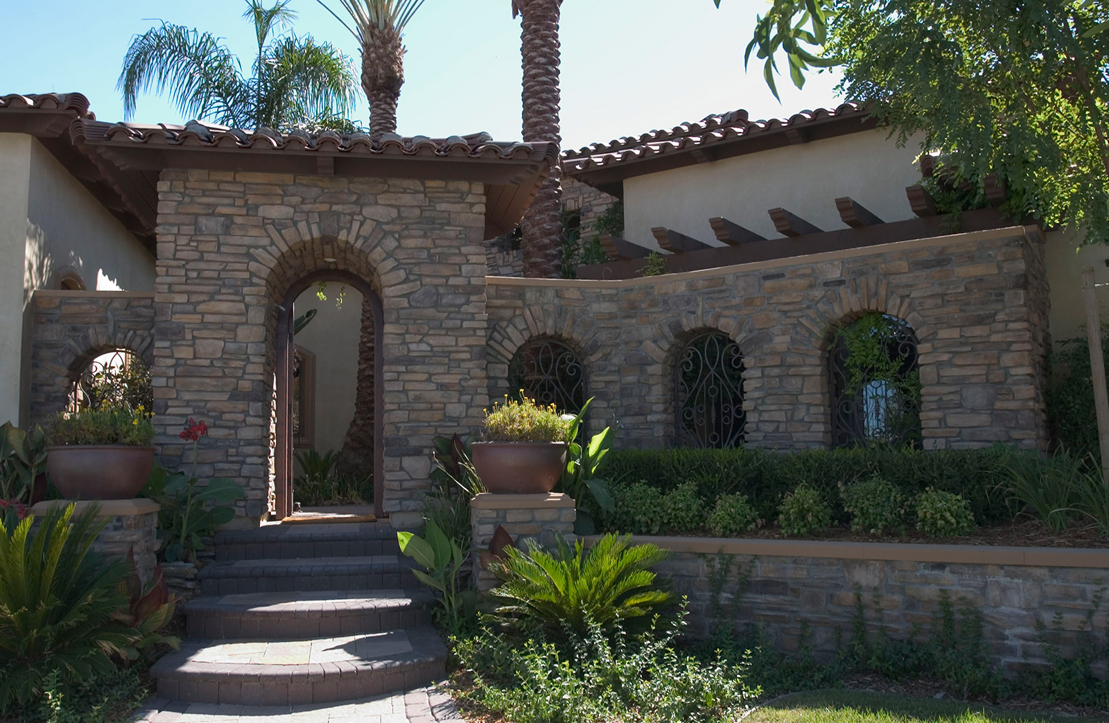 luxury custom home las vegas exterior entrance