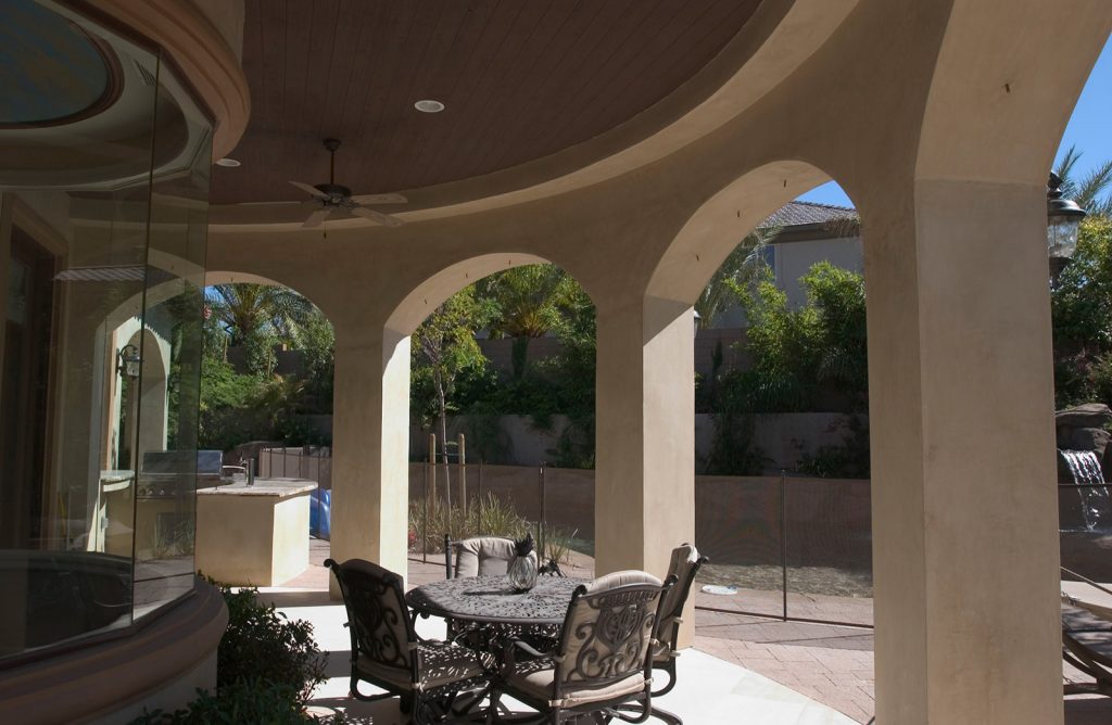 luxury custom home las vegas exterior backyard