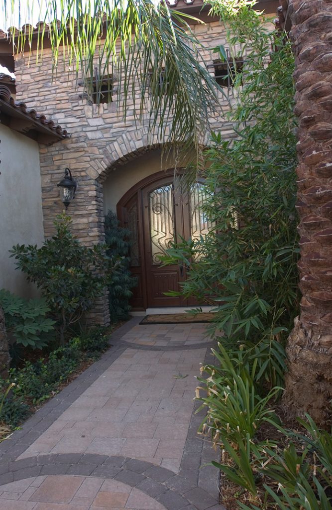 luxury custom home las vegas exterior entryway