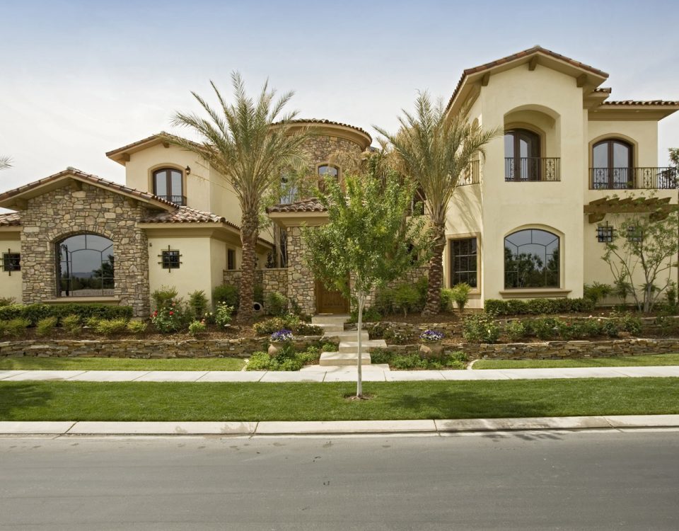 luxury custom home las vegas exterior front