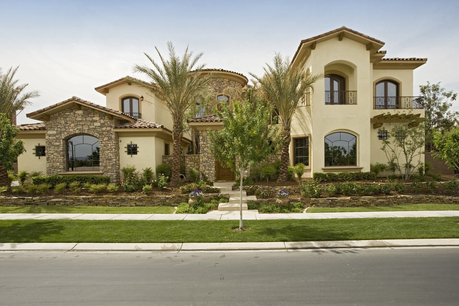 luxury custom home las vegas exterior front