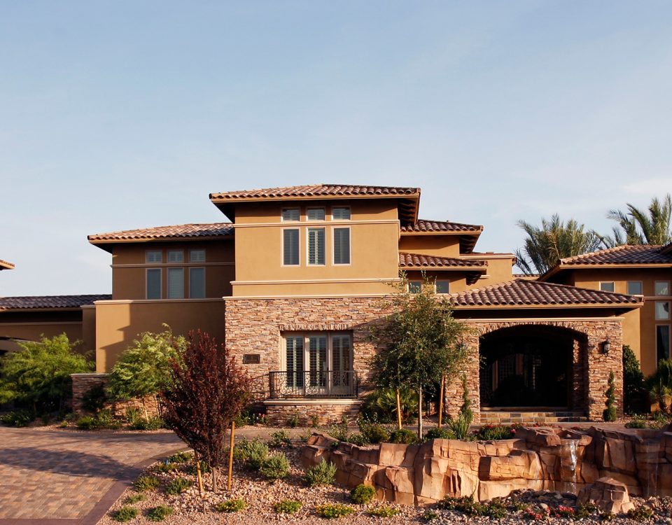 luxury custom home las vegas exterior view