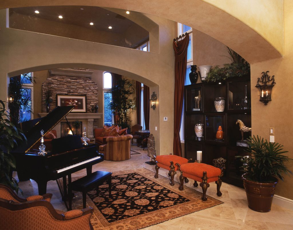 luxury custom home las vegas interior great room