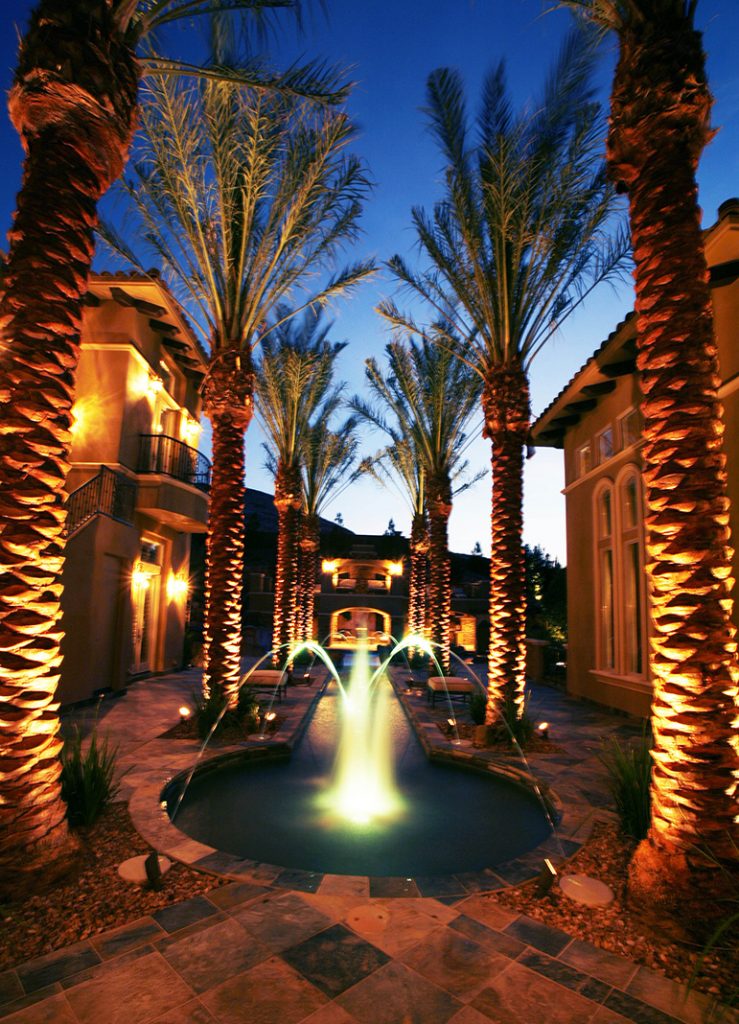 luxury custom home las vegas exterior backyard