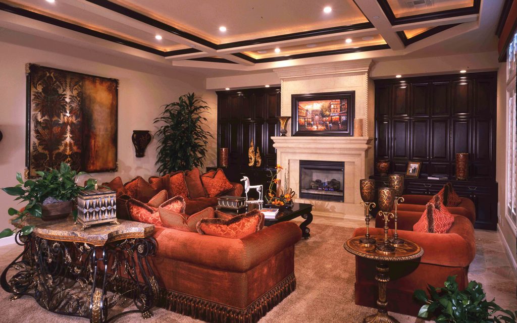 luxury custom home las vegas interior living room