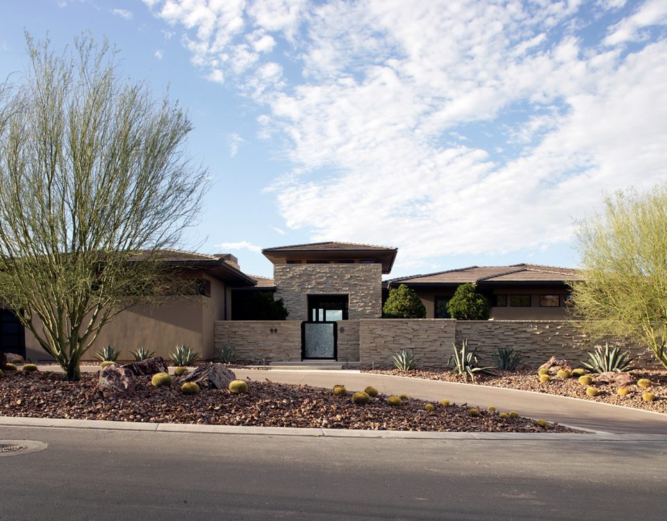 luxury custom home las vegas exterior view