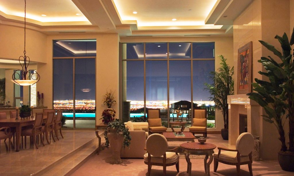 luxury custom home las vegas interior living room