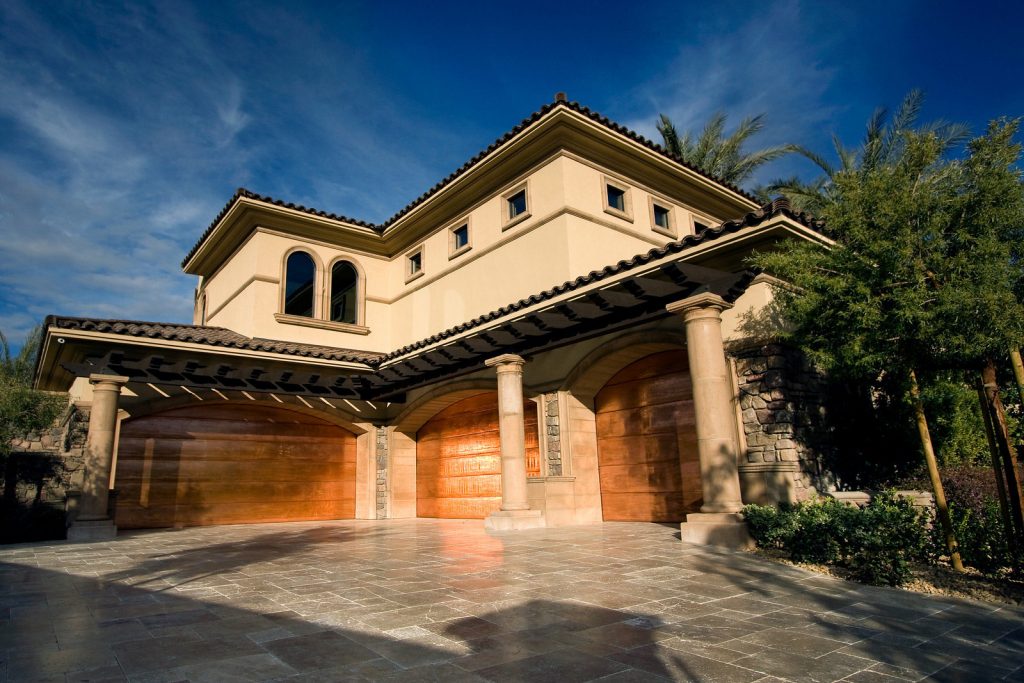 luxury custom home las vegas exterior garages