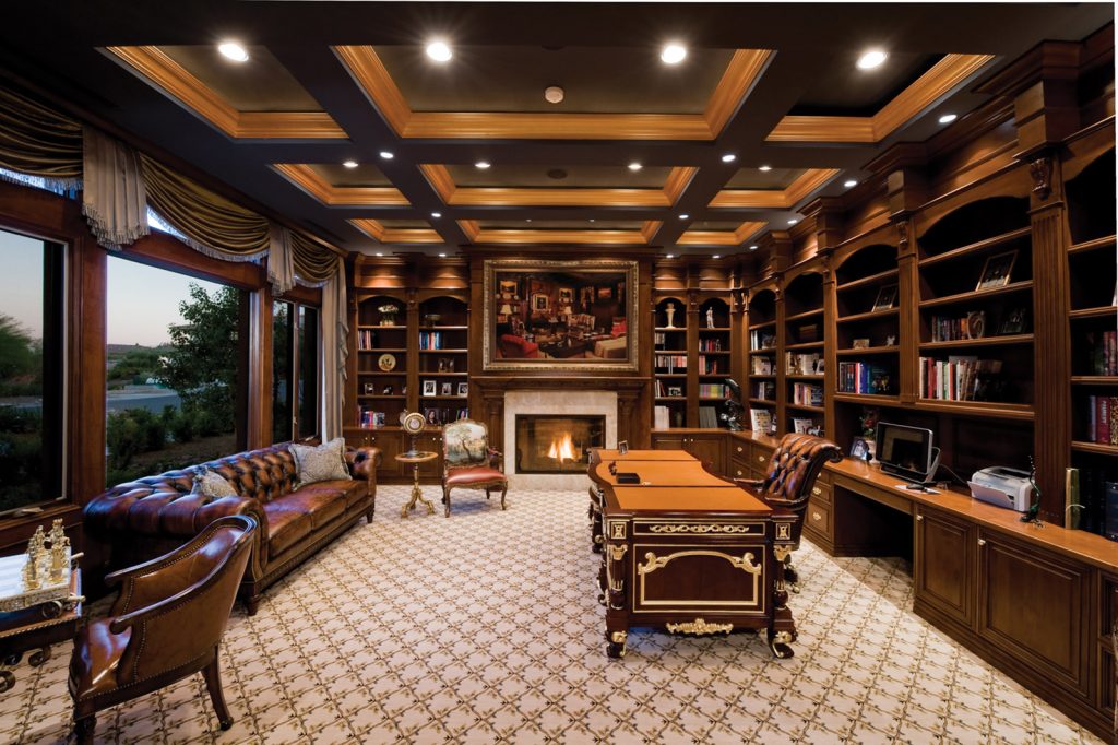 luxury custom home las vegas interior office