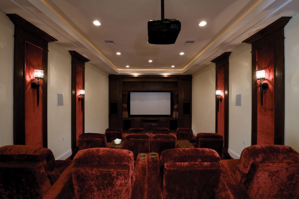 luxury custom home las vegas interior theater