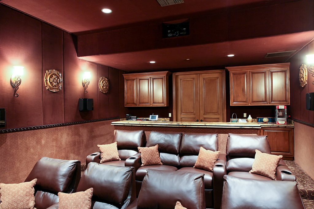 luxury custom home las vegas interior theater