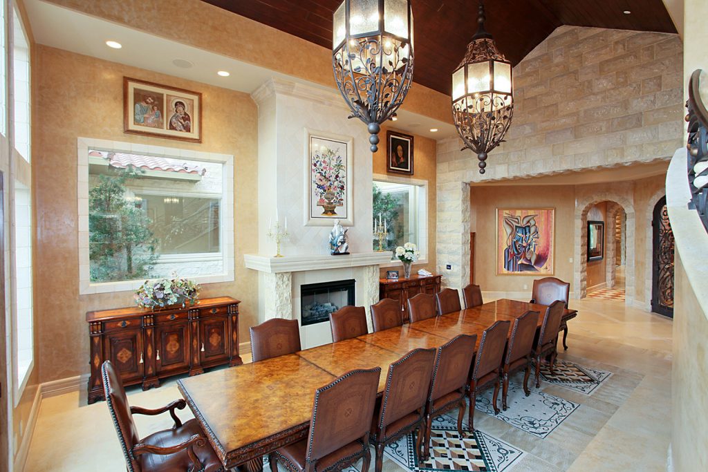 luxury custom home las vegas interior dining room