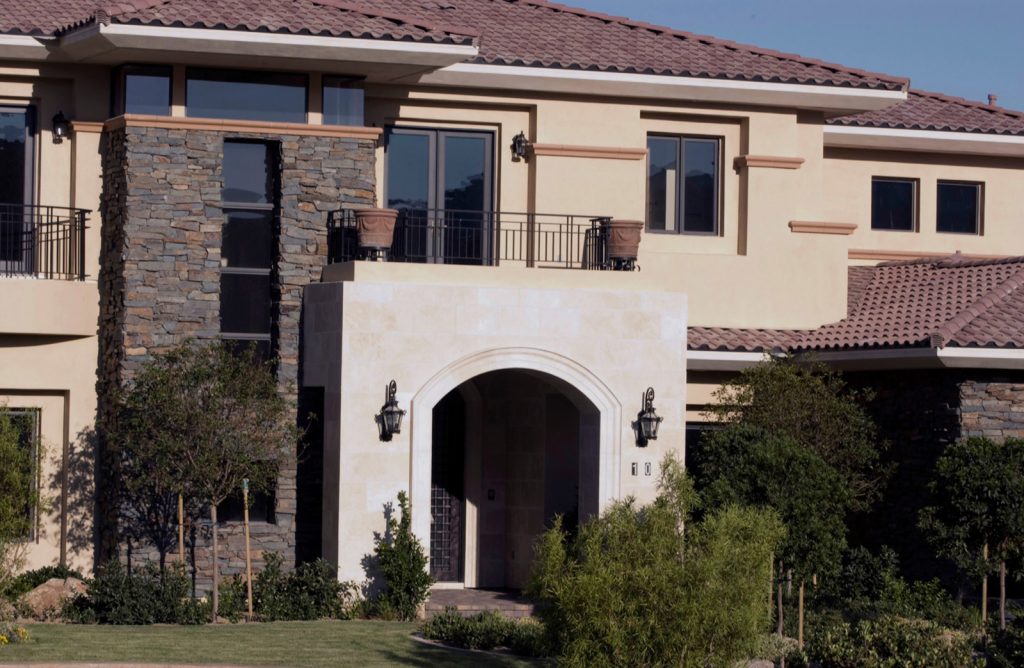 luxury custom home las vegas exterior front view