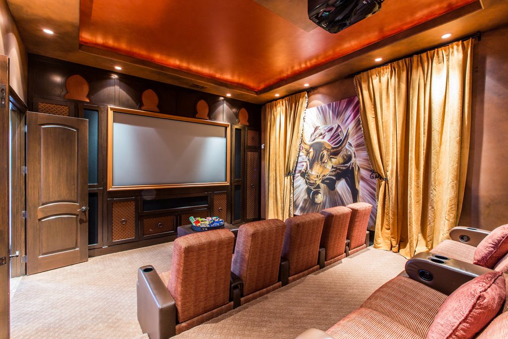 luxury custom home las vegas interior theater