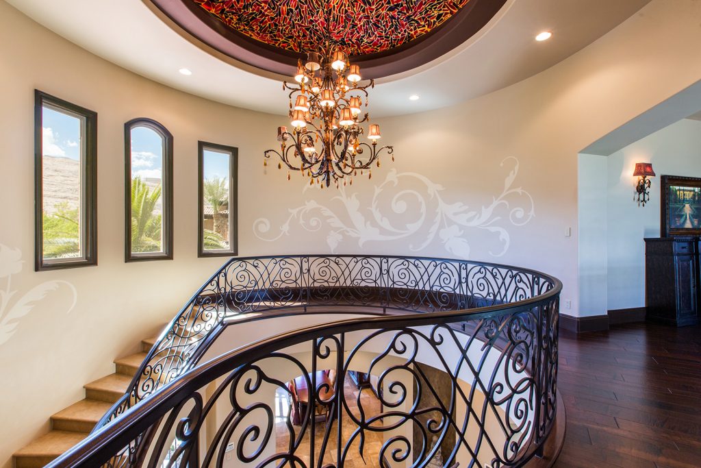 luxury custom las vegas home interior staircase